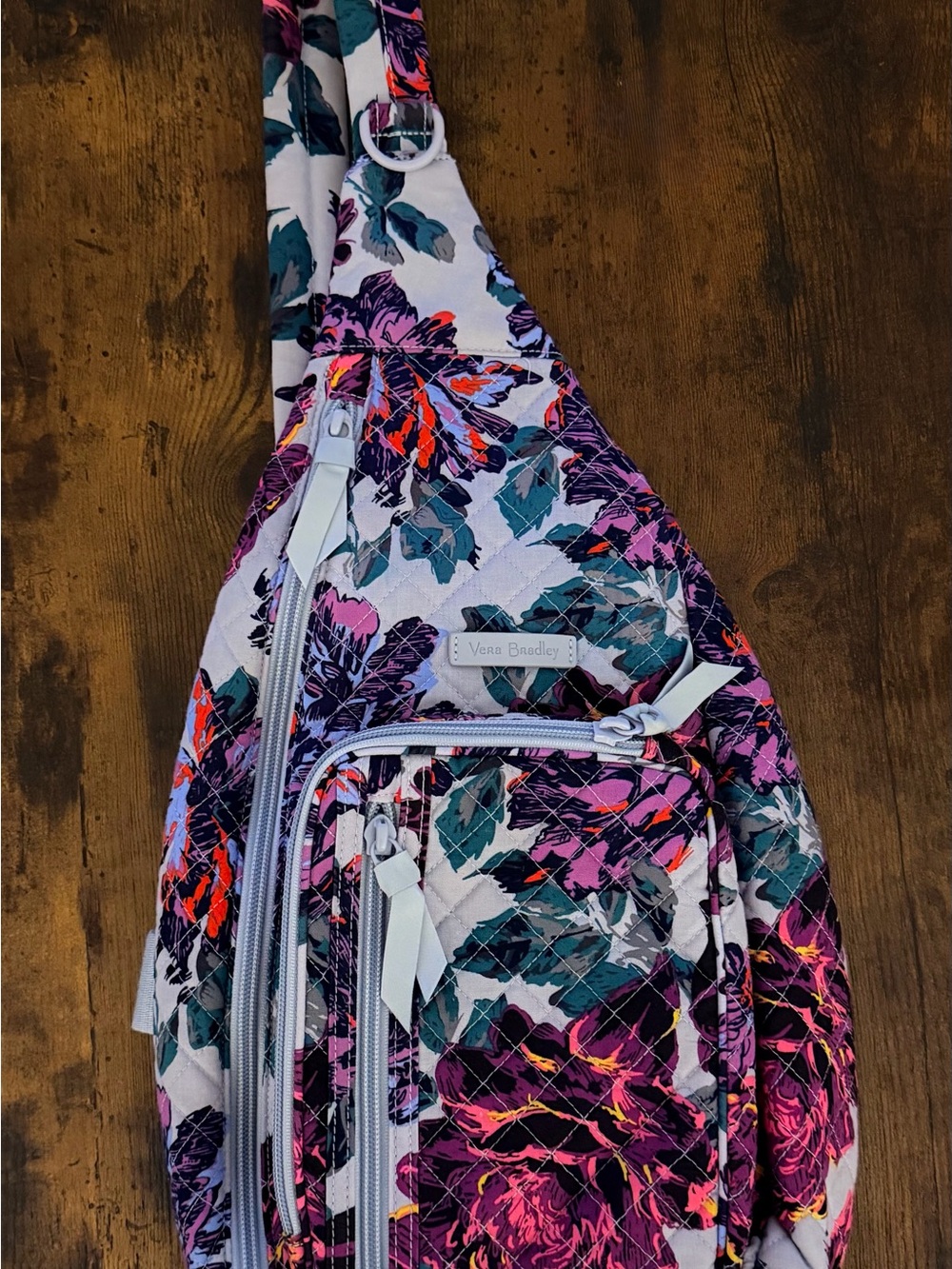 Vera Bradley Floral Crossbody Sling Bag in Floral Print “Neon Blooms” NWOT
